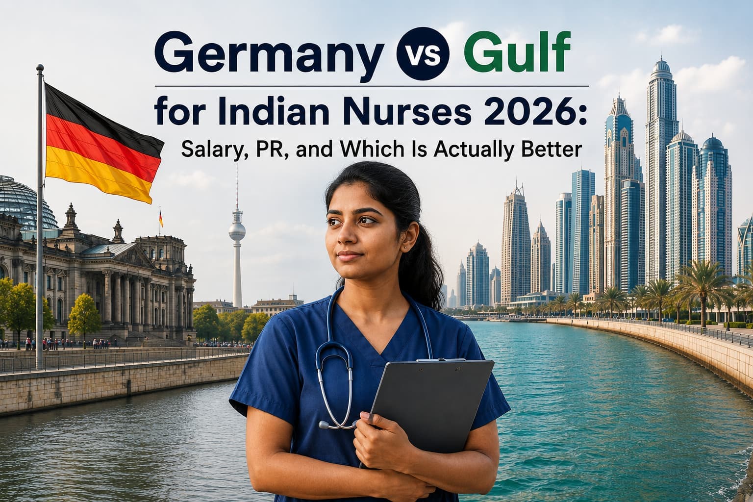 Germany vs Gulf for Indian Nurses 2026: Salary, PR, and Which Is Actually Better