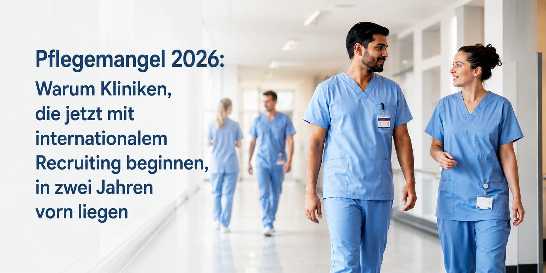 Pflegemangel 2026: Warum Kliniken, die jetzt mit internationalem Recruiting beginnen, in zwei Jahren vorn liegen